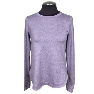 Athleta Uptempo Dark Sky Violet/Purple Longsleeve Workout Yoga Pullover Top (XS)